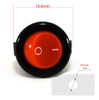 3 Llaves Tecla Interruptor Redonda Roja 16mm 2a 250v 1 Polo 2