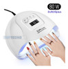 Lampara Uv Led Secador De Uñas Gel Profesional Premium 80w ® 1