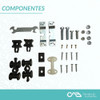 Kit Pta Corrediza Colgante 2 Mt Alumin. Completo Mr Plus 2.0 3