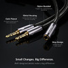 Cable Divisor De Auriculares, Chapado En Oro Y Trenzado Fuer 3