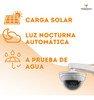 Camara De Vigilancia Falsa Domo Solar Lampara Led + Control 2
