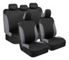 Cubiertas De Asiento De Coche Negro De Corte De Carbón 0