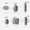 Florero Ceramica Moderno Con Cara Inglenix Hecho A Mano Fv-b 1