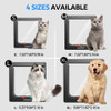 Puerta Para Gatos Exterior Abs Traba 4modos L Negro 1