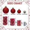 Bolas Para Arbol De Navidad  4cm  X 34u Rojo 3 Bolas Para Arbol De Navidad  4cm  X 34u Rojo 3