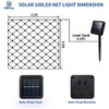 Luces De Red Led Solares, 100 Luces Led De Malla Para Envolv 6