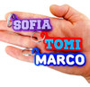 Tags Nombres Personalizado Mochila Bolso - Mediano/chico 5