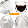 Taza Vaso Doble Pared Café 350ml Vidrio Borosilicato 7