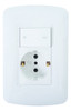 Conj. Schuko C/seg + Interr Bip. Blanco (ap) Atenea 0