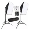 2 Softbox 5 Lámparas 60x90cm  Luz Continua + 2 Trípode 2mts 0