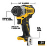 Atornillador Inalámbrico Dewalt 1/4 Xtreme 12v Brushless 1