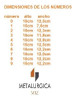 Número Inoxidable 12cm Casa Edificio Pack X2 Unidades 5