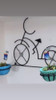 Porta Maceta De Hierro Bici De Pared Para 2 Macetas De 14 Di 0