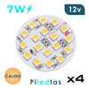 X4 Plaqueta Led 50mm Repuesto Luces Pileta W Ww Calida 1