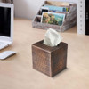 Monarch Abode Tissue Box Cover, Hand Hammered, Metal, Square 4