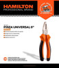 Juego 3 Pinzas De Punta Universal Alicate - 6 PuLG. Hamilton 6