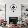Reloj De Pared Moderno Blanco Negro Silencioso 35,5 Cm 1