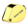 Lupa Joyero De Bolsillo Plegable 30x Metal Dorado 4
