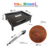 Juego Asador Parrilla Brasero Platos Algarrobo + Regalo Hsk 1