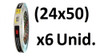 X6 Cintas De Papel Enmascarar 3m 24mm X  50 Mts 0