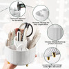 Organizador De Brochas De Maquillaje Rotatorio Blanco 4