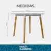 Mesa Redonda Eames Comedor Cocina Madera Diseño Nordica 90cm 1