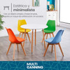 Mesa Redonda Eames Comedor Cocina Madera Diseño Nordica 90cm 2