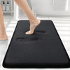 Alfombra De Baño Antideslizante Absorbente 60x40cm Negro 1