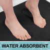 Alfombra De Baño Antideslizante Absorbente 60x40cm Negro 4