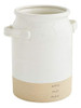 Mud Pie Utensil Holder, 7  X 5  Dia, White Glazed/gres 0