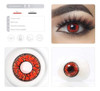 Lentes De Contacto Fantasía Anime Cosplay Rojo Cracked Cl218 3