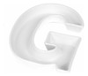 Plato Decorativo Ceramica Blanca Letra G 0