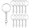 Argollas C/cadena Para Llavero X50u. - 25mm - Plateado 0