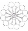 Argollas C/cadena Para Llavero X50u. - 25mm - Plateado 2