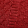 Ropa De Cama Longhui Algodon Vino Rojo Cable Manta Tejida P 3 Ropa De Cama Longhui Algodon Vino Rojo Cable Manta Tejida P 3