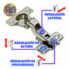 Bisagra Cazoleta Resorte 26mm Mini Codo 9 Embutir Mueble 3