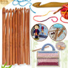 Set X12 Agujas De Crochet De Bambú 3mm-10mm Madera 1