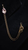Prendedor Con Cadena Antifaz Y Gema Para Camisa 4