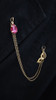 Prendedor Con Cadena Antifaz Y Gema Para Camisa 6
