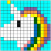 Juego Didáctico Kit Mosaico Unicornio Arcoiris Pixel Art Box 2