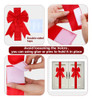 6 Lazos Para Puerta De Navidad, Color Rojo 2
