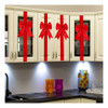 6 Lazos Para Puerta De Navidad, Color Rojo 6