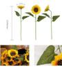 Laelfe Flores Artificiales Girasol Tallo Largo Seda Falsas A 2