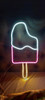 Cartel Neon Led Helado Paleta/cono Base Acrílico 1 Cartel Neon Led Helado Paleta/cono Base Acrílico 1
