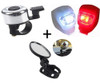 Combo Accesorios Bicicleta Timbre Luces X2 Espejo Retrovisor 6