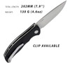 Cuchillo Navaja Plegable De Bolsillo Con Mango Negro G10 1