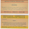 Lote 6 Tarjetas Publicidad De Chocolates Aguila Recetas B3 0 Lote 6 Tarjetas Publicidad De Chocolates Aguila Recetas B3 0