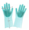 Guantes Silicona Esponja Lavaplatos Cocina Mascota Multiuso 4