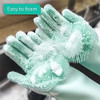 Guantes Silicona Esponja Lavaplatos Cocina Mascota Multiuso 6