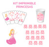Kit Imprimible Para Cumpleaños De Princesas 1 Kit Imprimible Para Cumpleaños De Princesas 1